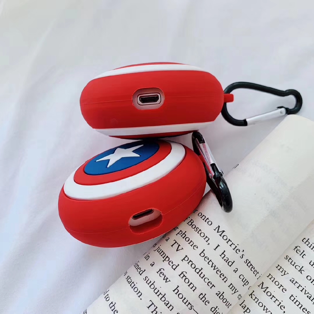 Captain America Shield cover for Apple Airpods soft case Bluetooth headset case