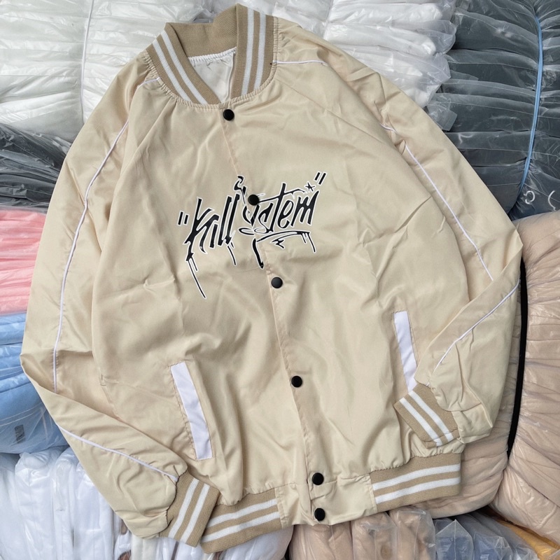[Ảnh Thật] Áo BomBer Dù 2 lớp Ver2 Kill.sytem Unisex Form chuẩn Unisex Nam Nữ CoupleÁo Khoác Dù 2 Lớp In sắc nét