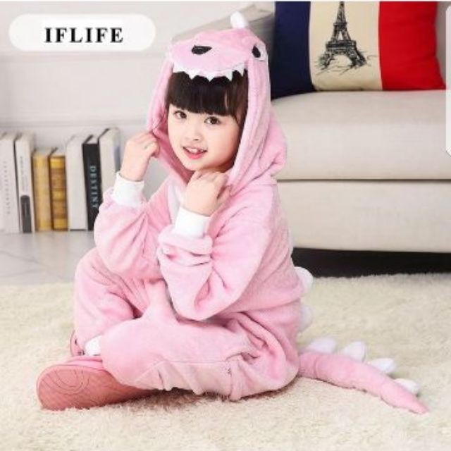 Bộ đồ thú khủng long hồng cho bé yêu 45 3