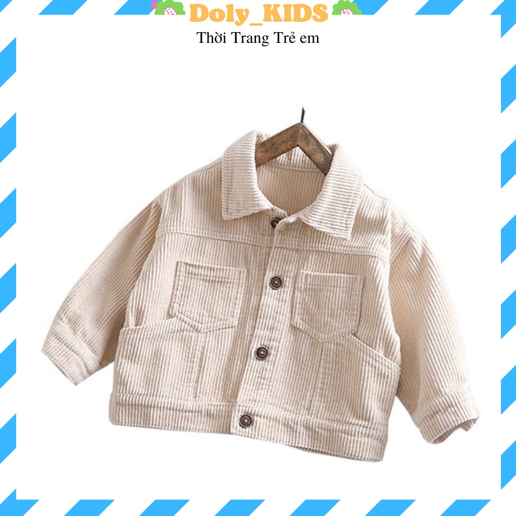 Áo Khoác Cho Bé Cực Xinh, Áo Khoác Cho Bé Chất Nhung Tăm Cao Cấp Cho Bé Từ 10-27kg DOLY KIDS