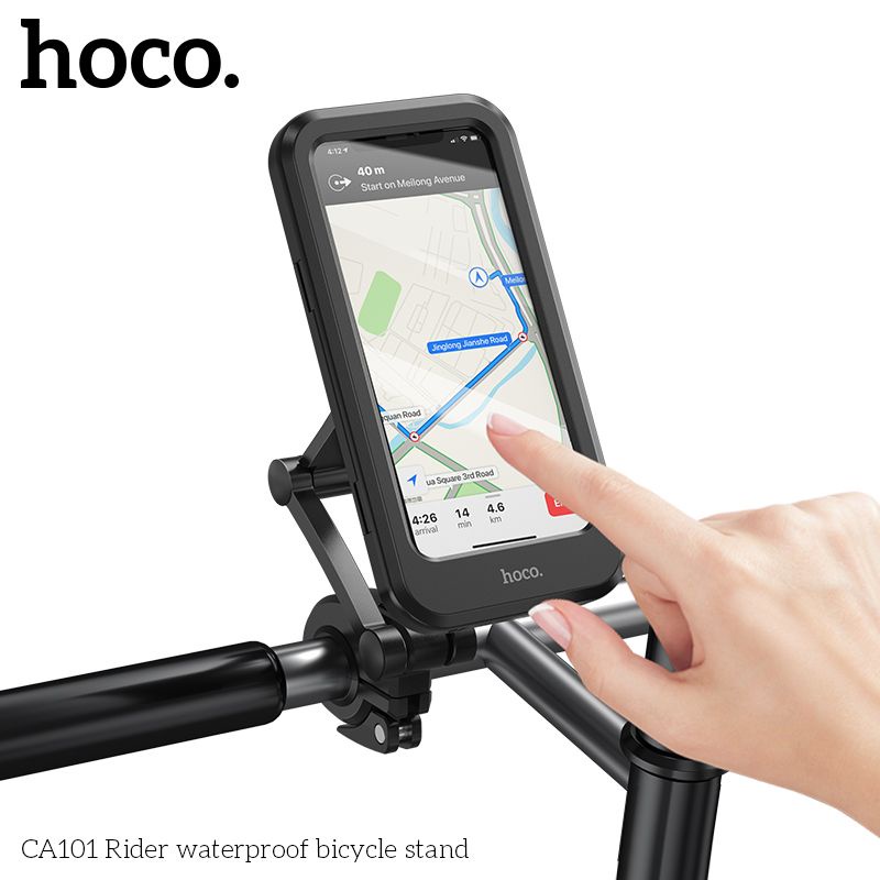 Giá Đỡ Điện Thoại HoCo CA101, Gắn Xe Máy, Xe Đạp - Kẹp Điện Thoại Xoay 360 Chống Cướp Cực Chắc Chắn, Chống Nước IPX4.