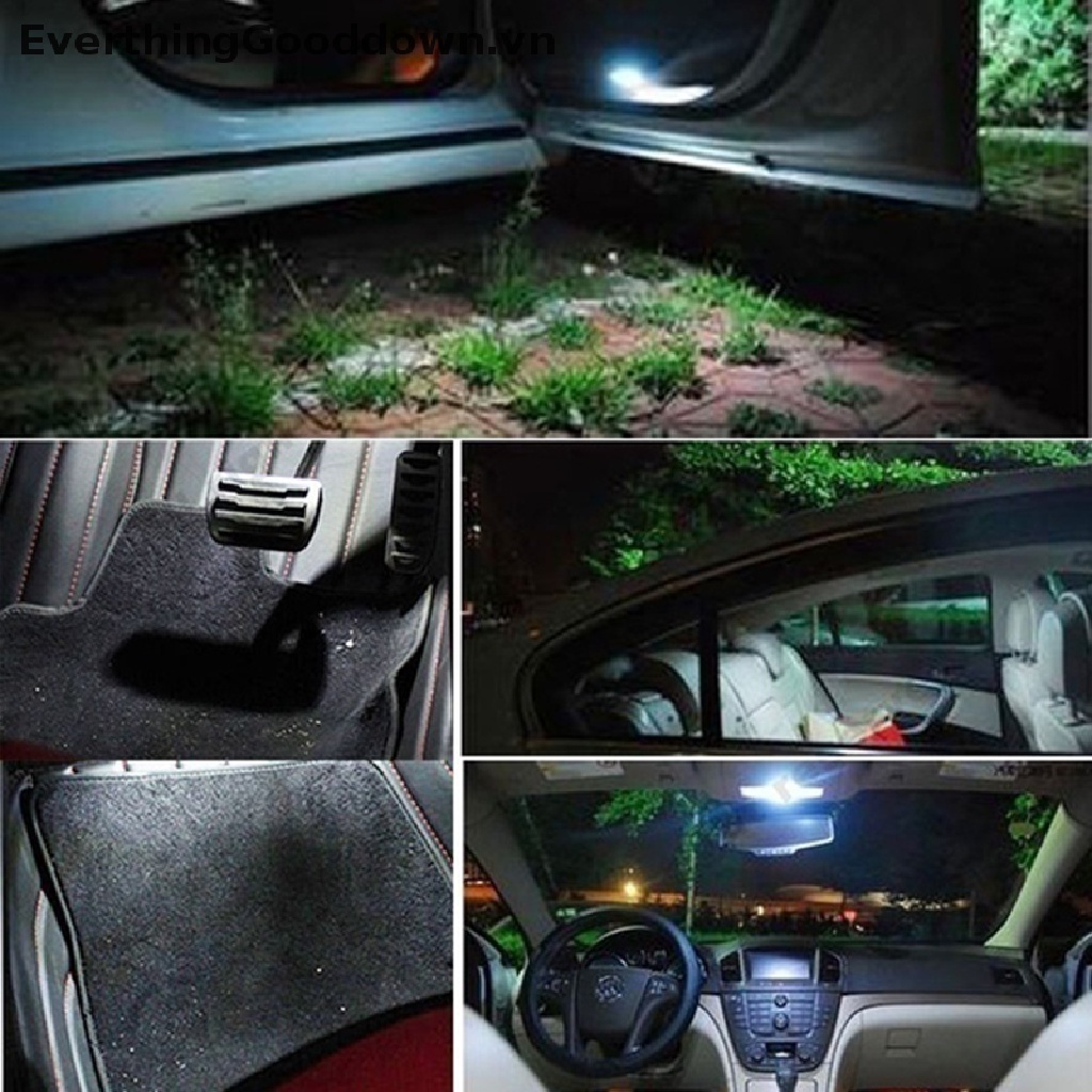 10 Đèn LED T10 3030 2SMD W5W 194 168 6W Ánh Sáng Trắng