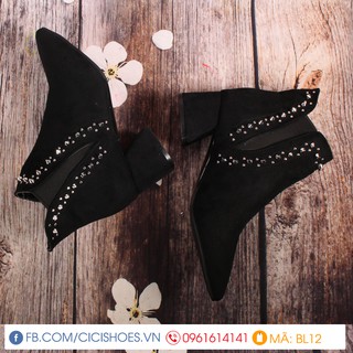 Boots Da Lộn đính đá hàng xuất cực đẹp