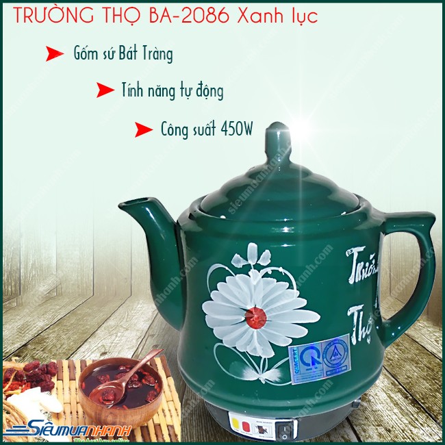 Siêu sắc thuốc tự động Trường Thọ BA2086 (Xanh)