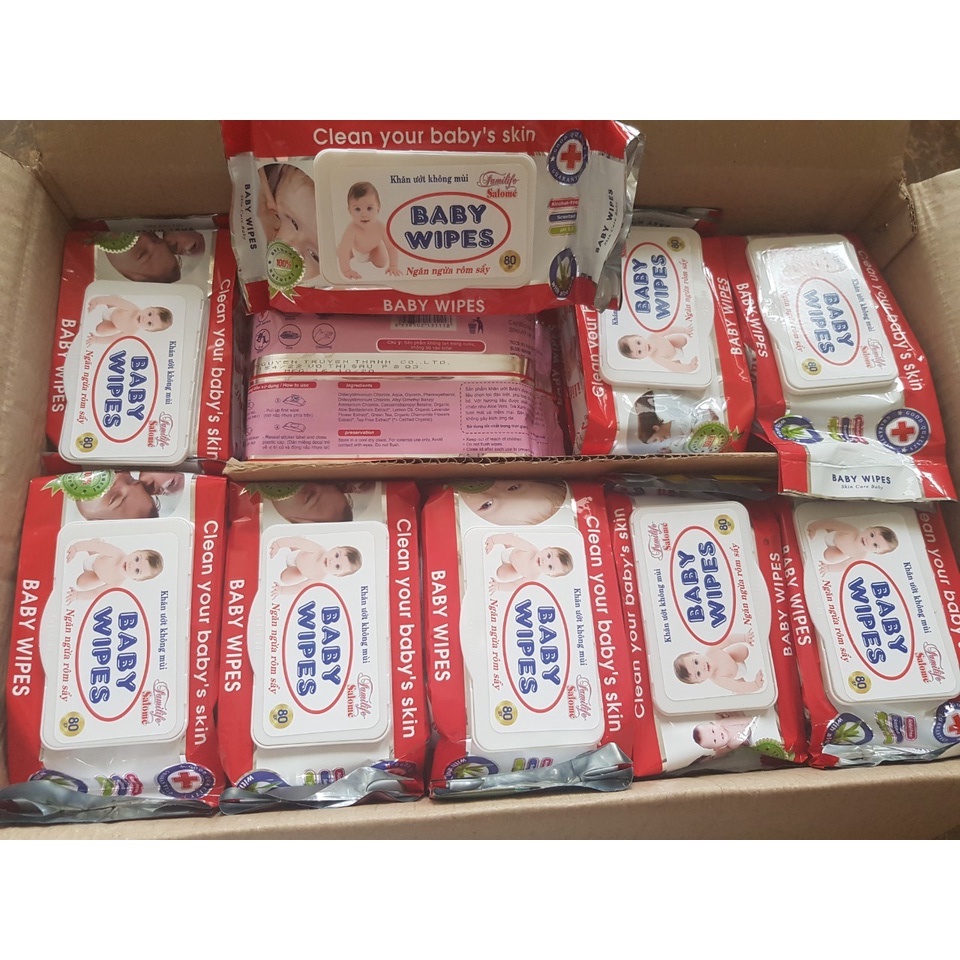 Khăn giấy ướt Baby không mùi 80gr