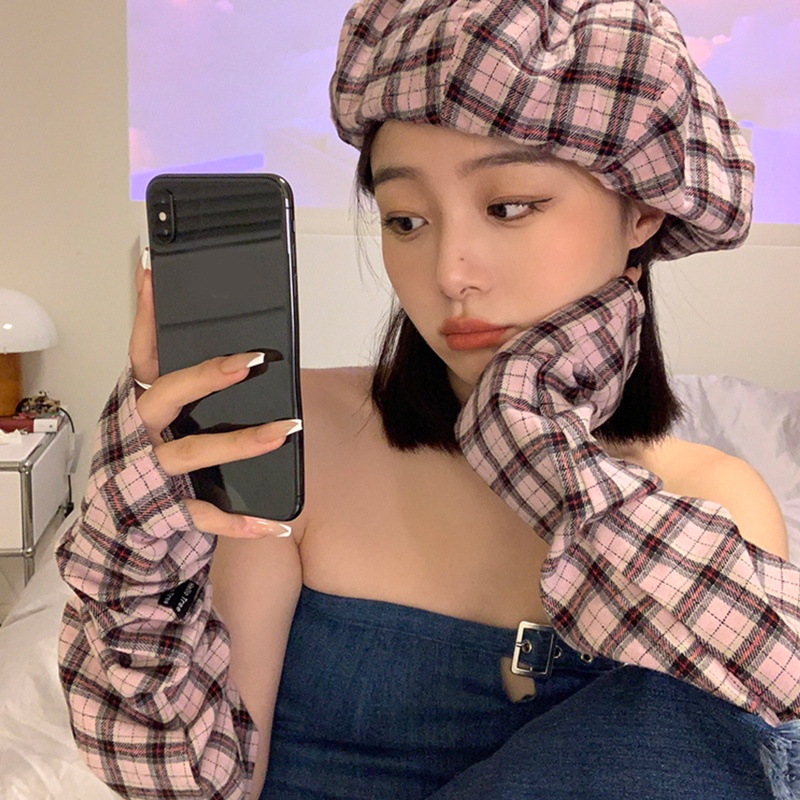 Găng tay hở ngón phong cách retro Pháp