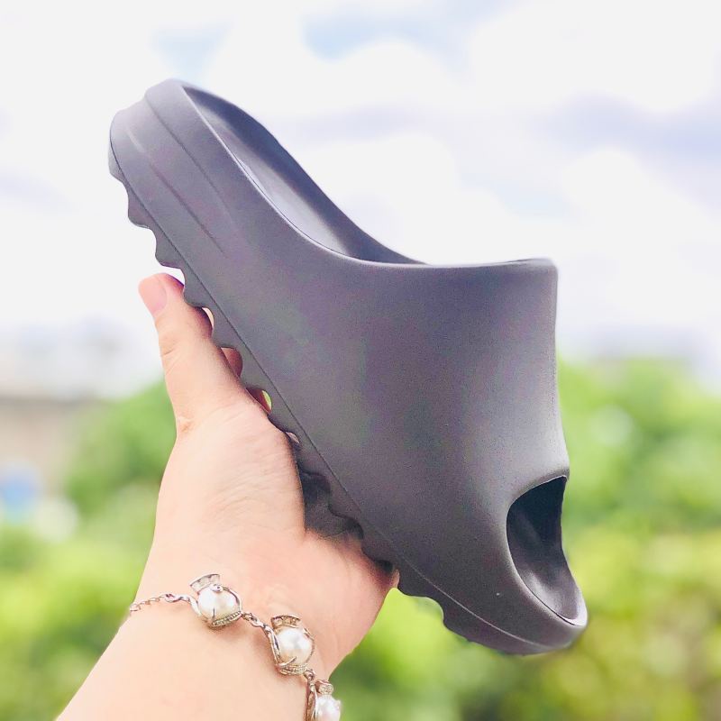 Dép unisex ❤️FREESHIP + Hộp❤️ dép lê đúc bánh mì slide quai ngang thể thao nam nữ đế in logo DAs, Y.Z-nâu