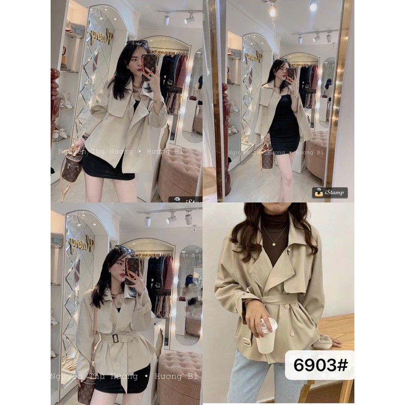 Áo khoác măng tô dáng ngắn