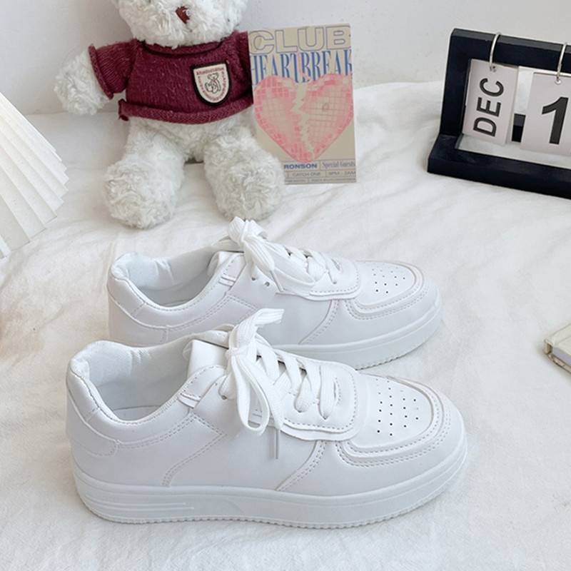 💘 Giày Thể Thao Nữ Đế Mềm 💘 Màu Trắng Dễ Phối Đồ Thời Trang