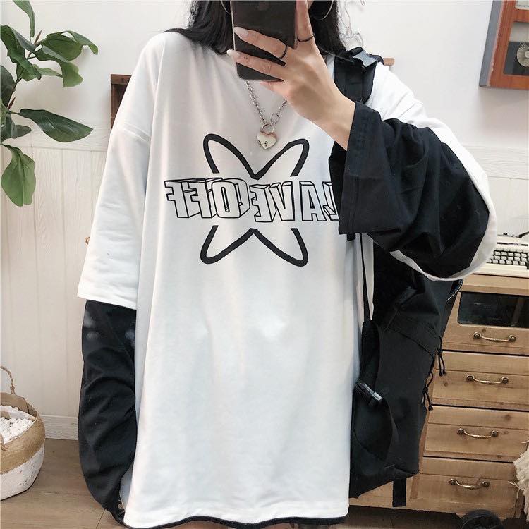 Áo thun unisex from rộng cổ tròn tay lỡ freesize &lt; 65kg - lave off