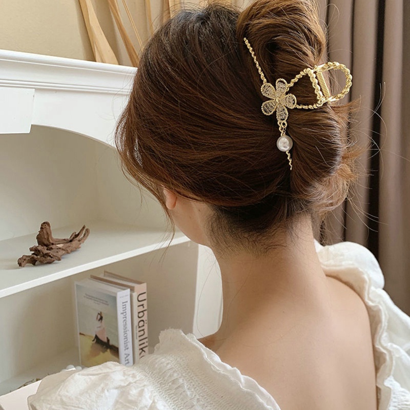 Kẹp Tóc Kim Loại Hình Hoa Đơn Giản Thời Trang Cho Nữ