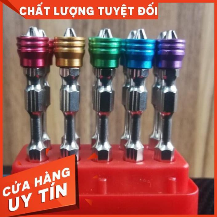 Bộ 10 mũi khoan bắn vít 4 cạnh thay đầu chuôi từ tính MTV - Hàng cao cấp