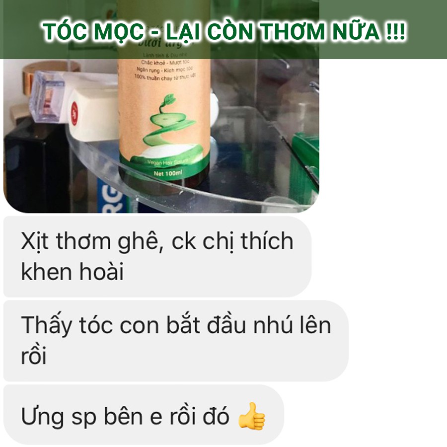 Combo 2 chai Xịt tóc tinh dầu bưởi, kích mọc tóc, giảm gãy rụng Giọt Lành - 100ml