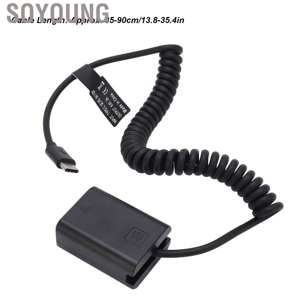 Soyoung FW50 Type C DC Coupler Dummy Battery Full Decoded for Sony A6000 A6500 A9 A7