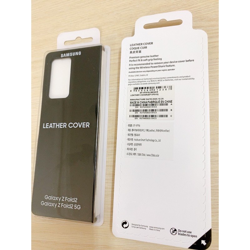 [New full box]-Ốp lưng da Leather Cover EF-VF916 cho SS Galaxy Z Fold2 chính hãng Samsung | BigBuy360 - bigbuy360.vn