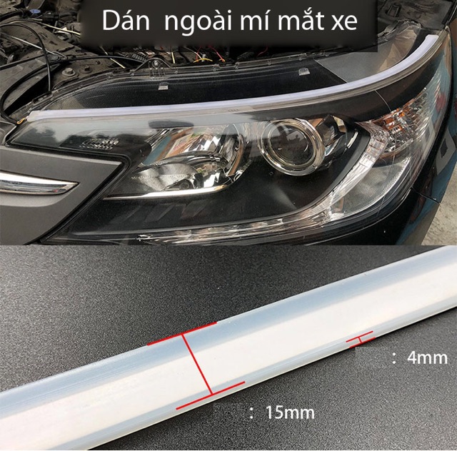 Đèn led dây độ viền mí ngoài xe ô tô 2 in 1 daylight và xi nhan