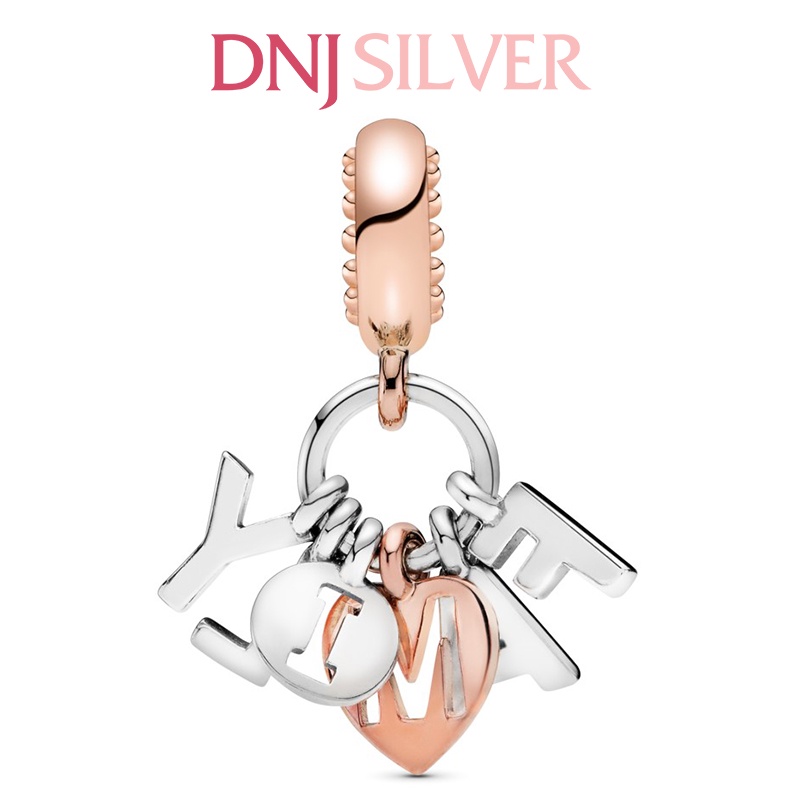 [Hàng cao cấp] Charm bạc 925 cao cấp, hàng chuẩn bạc - Charm Family Letters thích hợp để mix vòng tay charm - DN161