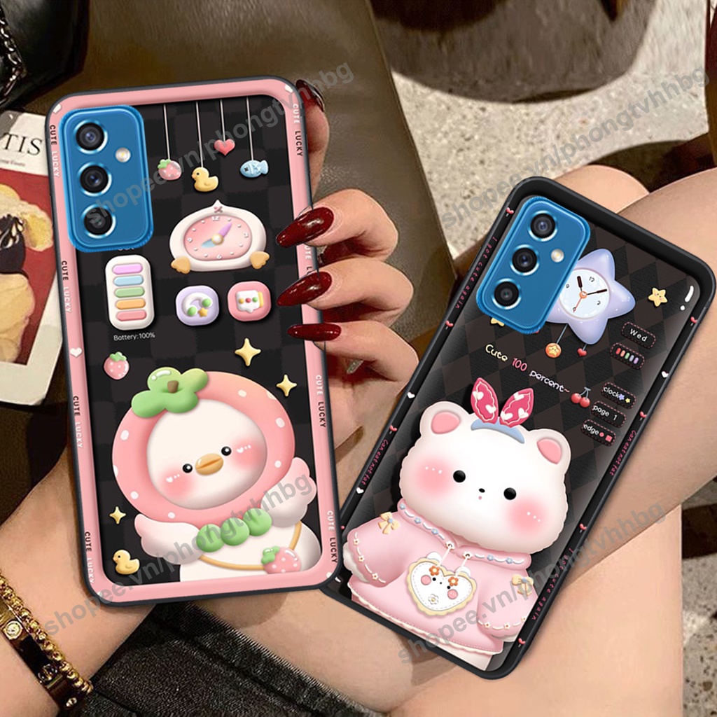 Ốp lưng Samsung M52 5G gấu,thỏ trắng , đồng hồ dễ thương cute cực đẹp