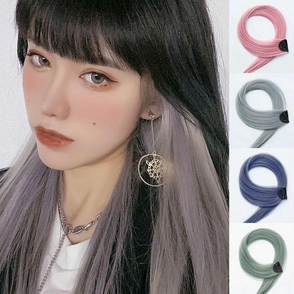 12 Color Wig Color Gradient Wig Invisible Natural Straight Hair Can Be Trimmed