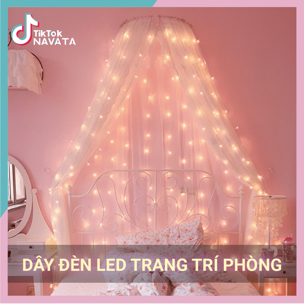 Dây đèn Led đèn trang trí 5m 10m không chớp nháy decor phòng Tiktok Room [Cắm Điện]