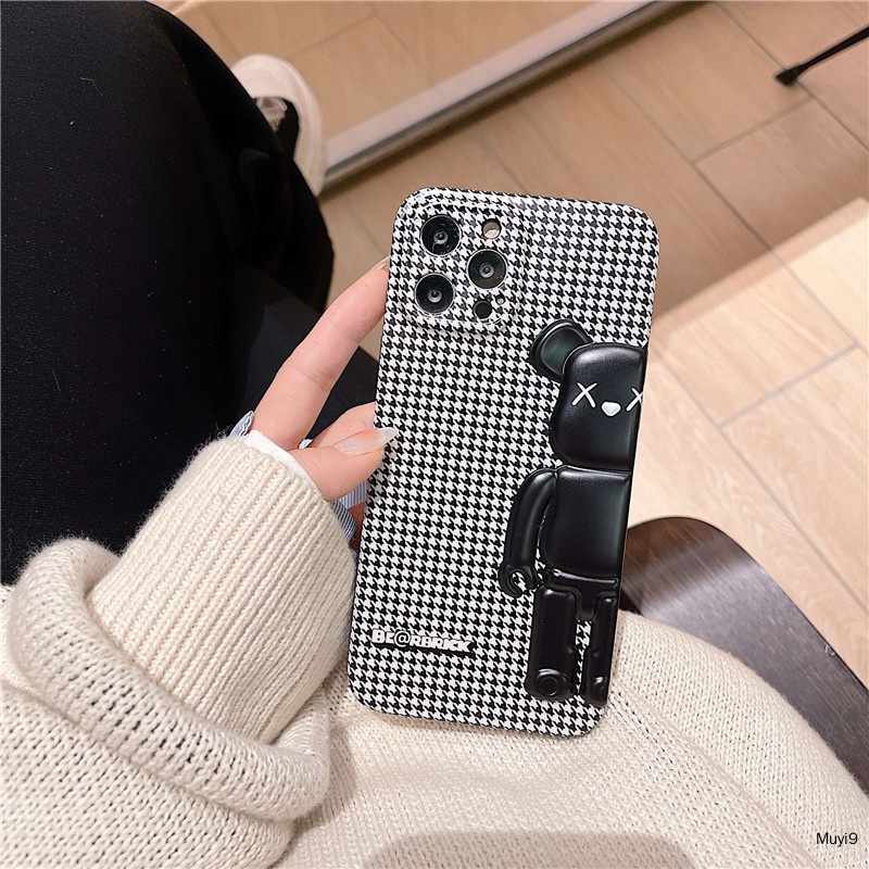 Ốp Điện Thoại In Họa Tiết Houndstooth 3D Thời Trang Cho iPhone13ProMax 12ProMax IX/XS MAX 11PROMAX XR i7/8plus
