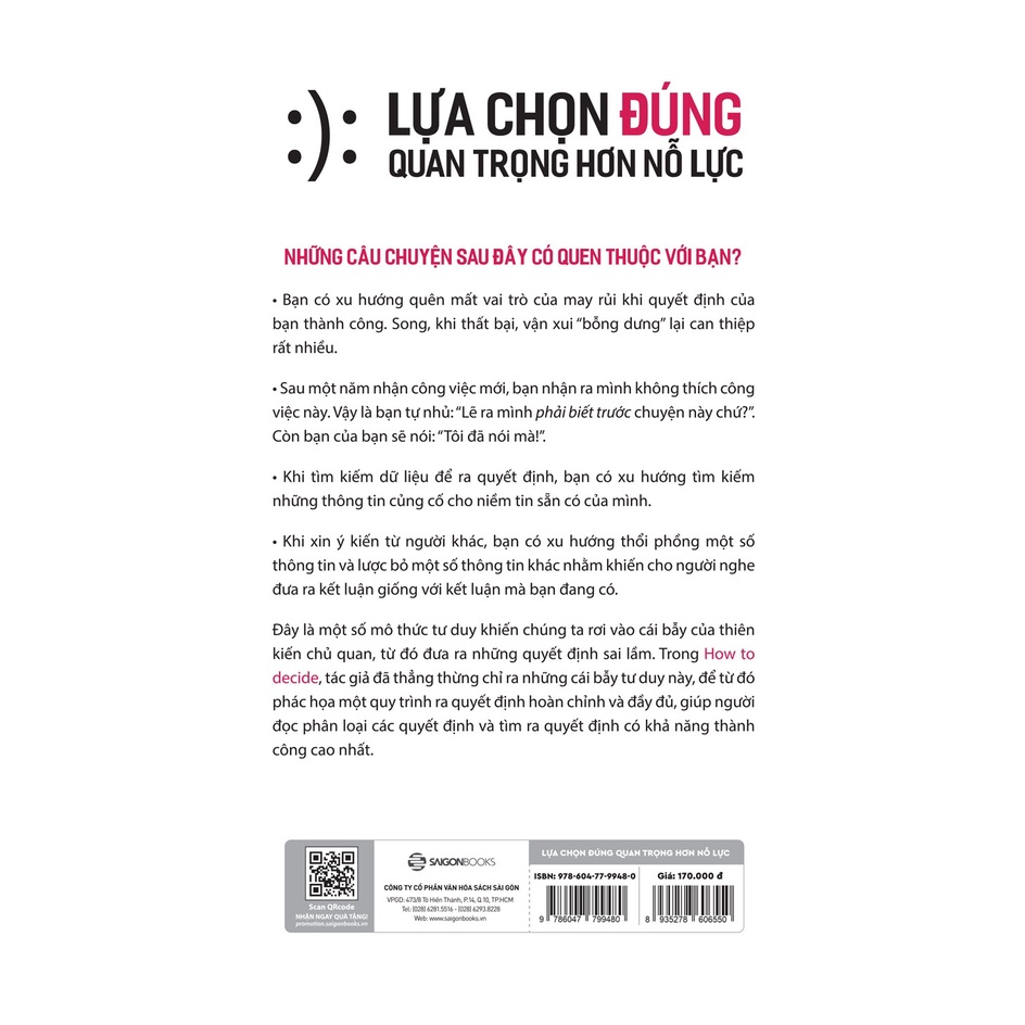 Sách - Lựa Chọn Đúng Quan Trọng Hơn Nỗ Lực