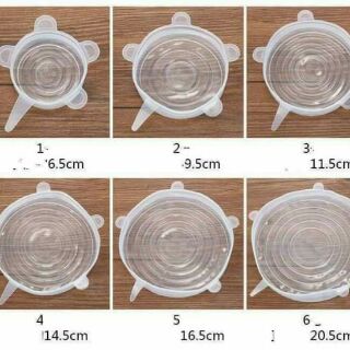 Set 6 nắp đậy thức ăn bằng silicon
