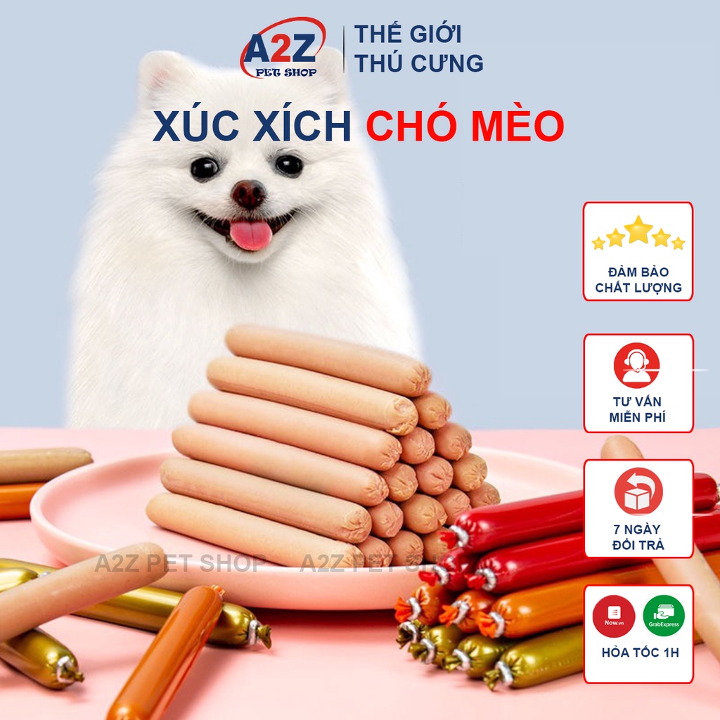 [Mã PET50K giảm Giảm 10% - Tối đa 50K đơn từ 250K] Xúc Xích Chó Mèo Ăn Liền 15g