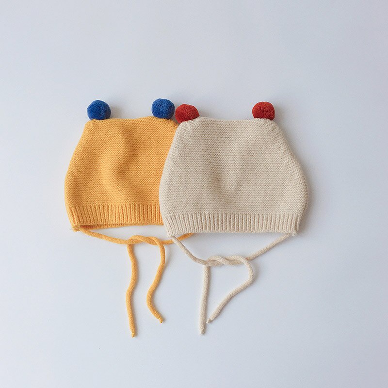 Mũ Len Beanie Màu Sắc Dễ Thương Cho Bé