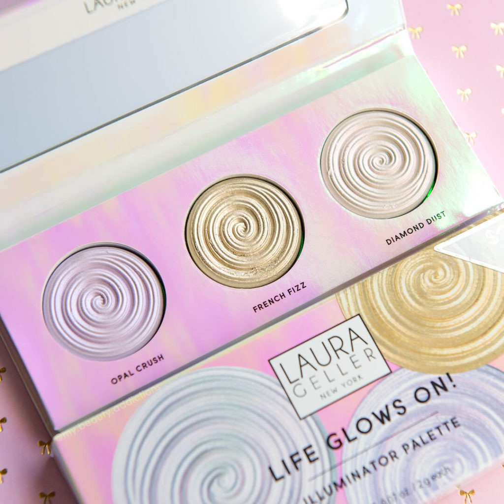 Laura Geller - Bảng Phấn Bắt Sáng 3 Ô Laura Geller Life Glows On ! Illumininator Palette