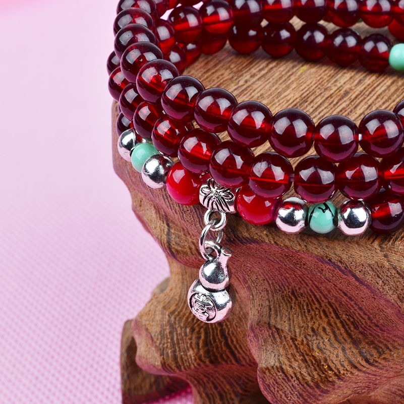 Vòng tay đá thạch anh tím tự nhiên nhiều lớp thời trang