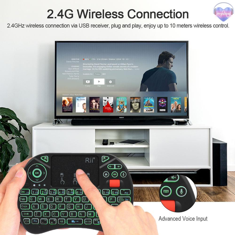 X8 ANDROID Bộ Bàn Phím Điều Khiển Chuột Cảm Ứng 2.4ghz Rii X8 Plus Cho Android Tv Box Smart Tv Pc