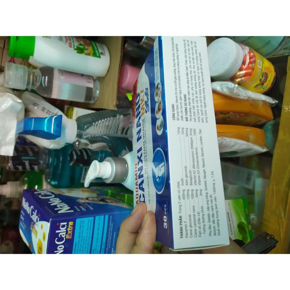 Aquamin Canxi Nano Mk7 gold BỔ SUNG CANXI, chống còi xương, loãng xương hộp 30 viên