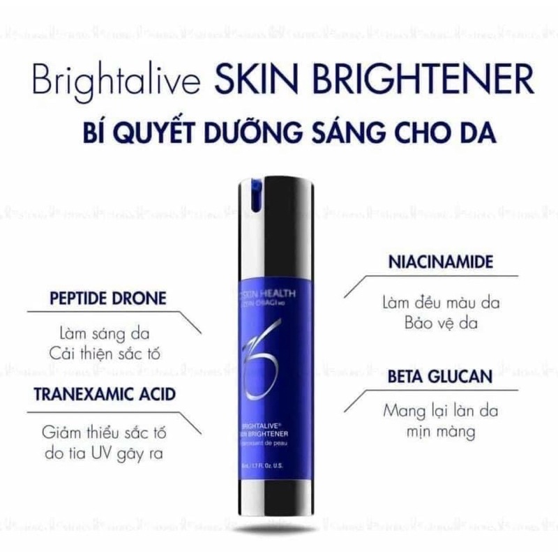 KEM DƯỠNG LÀM TRẮNG DA ZO SKIN HEALTH BRIGHTALIVE SKIN BRIGHTENER