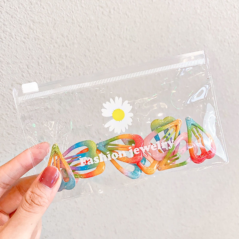 Set 10 Kẹp Tóc Màu Gradient Dễ Thương Cho Bé Gái