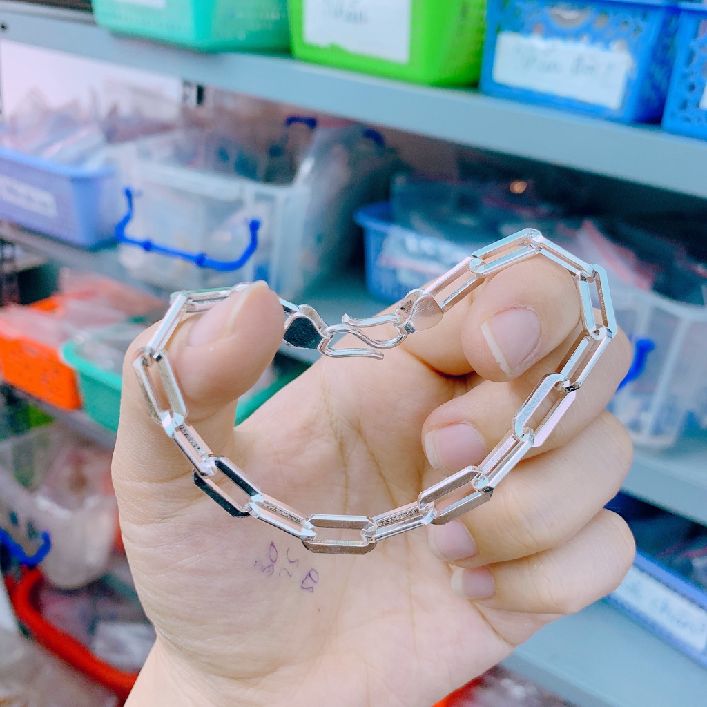 Lắc tay nam bạc thật mắt xích đẹp cá tính - Kho sỉ bạc Nhất Linh