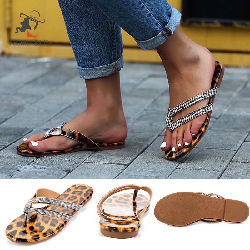 1 Đôi Dép Xỏ Ngón Đế Bằng Chống Trượt Thoáng Khí Thời Trang Đi Biển Cho Nữ
