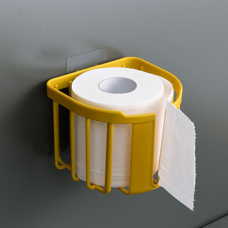 Kệ giỏ đựng giấy vệ sinh đồ đa năng bằng nhựa dán tường tiện dụng