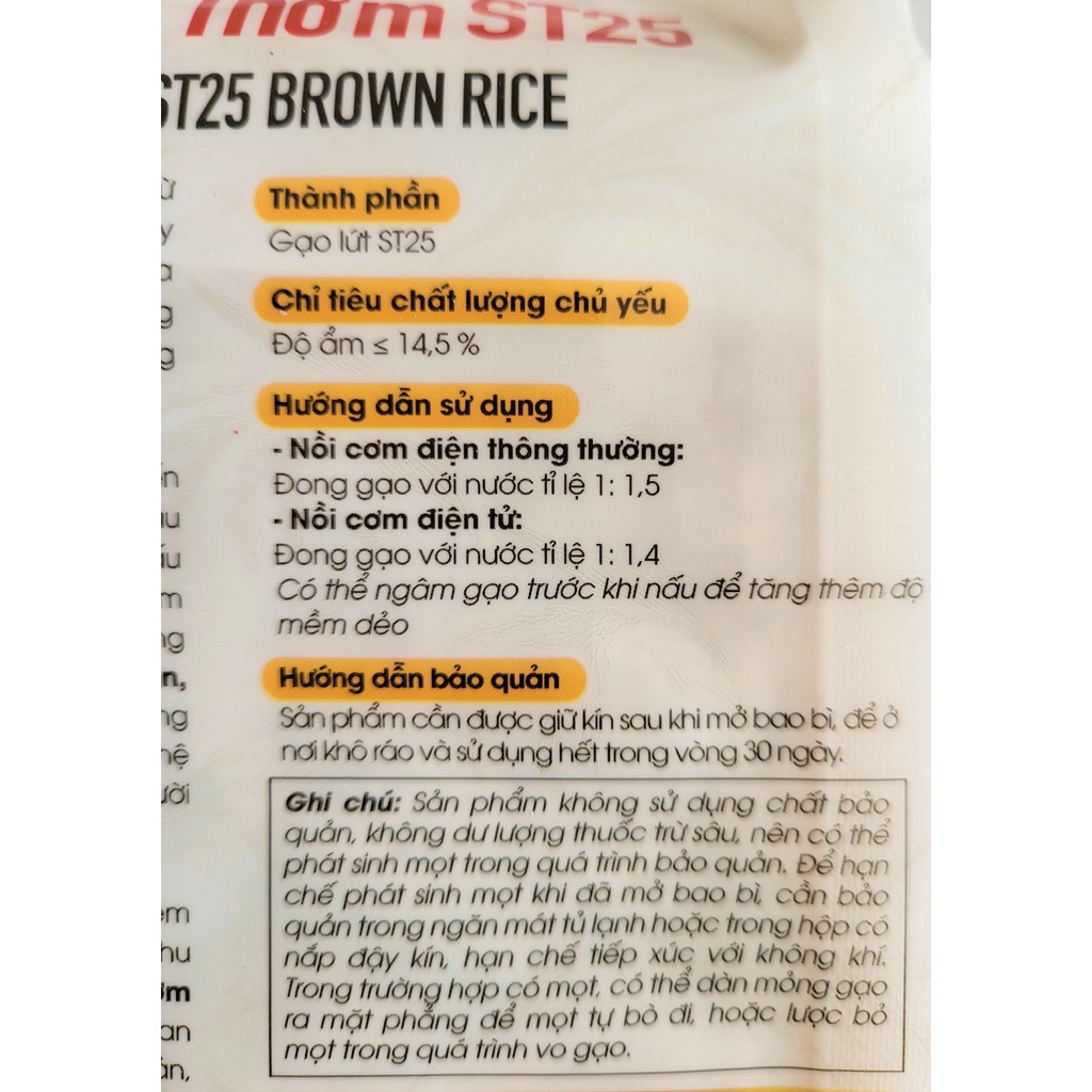 [Túi 1Kg] GẠO LỨT THƠM ST25 SIMPLY CHO NGƯỜI ĂN KIÊNG TIM MẠCH, TIỂU ĐƯỜNG