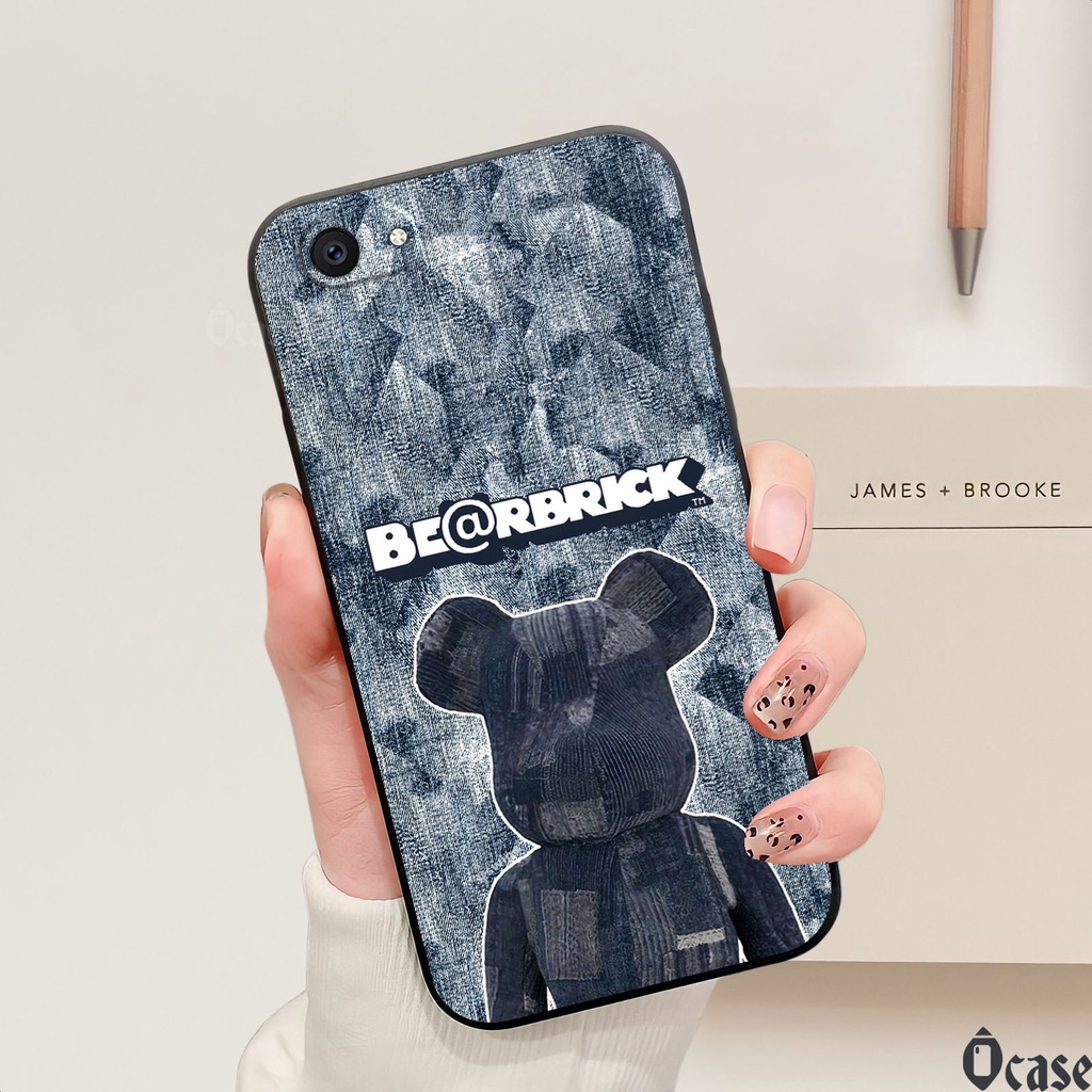 Ốp lưng Vivo Y53 /Y55 / Y55s / Y55L / Y71 / Y71i / 1603 / 1610 in hình gấu cạnh viền vuông có BVC