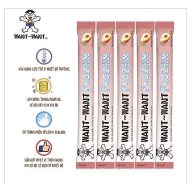 Bòn bon kem đá tuổi thơ Combo 20 cây kem đá Want Want