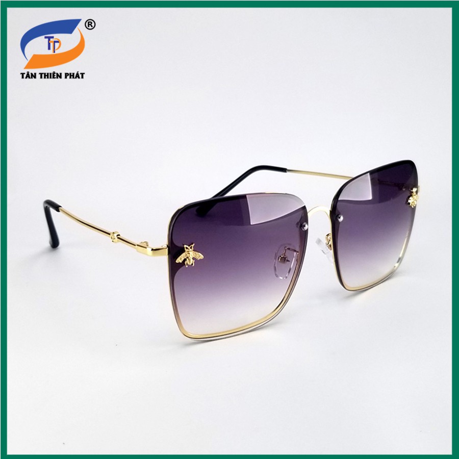 Kính mát nữ thời trang chống nắng, chống tia UV 80. Tròng kính không gọng, màu đen khói, form ôm mặt, râm mát và dịu mắt | BigBuy360 - bigbuy360.vn