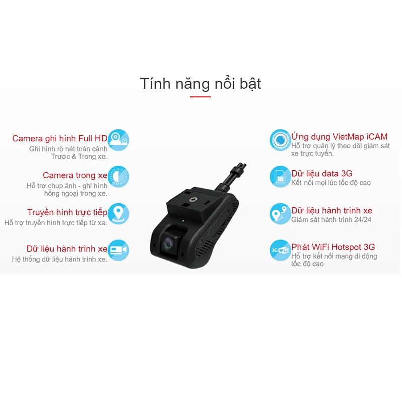 [SHOCKKK ] Camera hành trình iCAM VM200 ghi hình trước và trong xe chính hãng VIETMAP | BigBuy360 - bigbuy360.vn