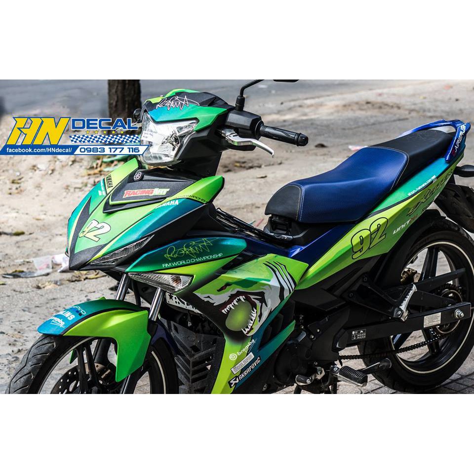 Tem trùm exciter 150 xanh cá mập