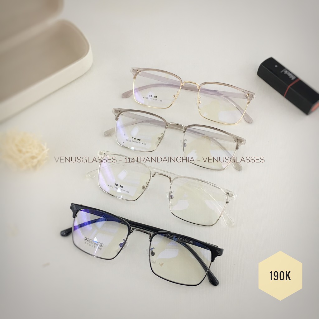 Gọng Kính Cận Nhựa Dẻo VENUS Dáng Mắt Vuông 2723 - Lắp Mắt Cận Theo Yêu Cầu | BigBuy360 - bigbuy360.vn