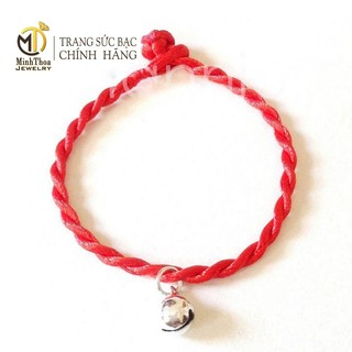 Vòng tay chỉ đỏ chuông bạc handmade Minh Thoa Jewelry