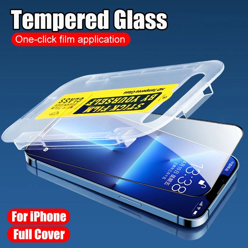 Toàn Bộ Kính Cường Lực hd Bảo Vệ Màn Hình Chống Bụi Dễ Lắp Đặt Cho iphone 15 14 pro max 13 pro max 12 11 pro max mini x xs max xr