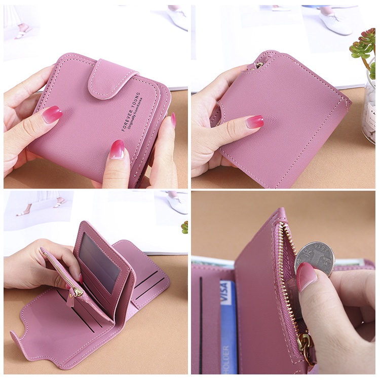 Ví nữ cầm tay mini ngắn cute dễ thương nhỏ gọn bỏ túi nhiều ngăn cao cấp đẹp giá rẻ TUANLIENSHOP VD131