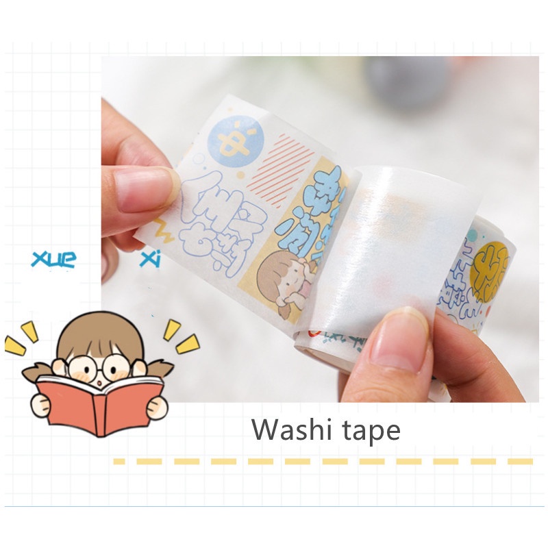 Cuộn Băng Keo Giấy In Chữ Sáng Tạo Trang Trí