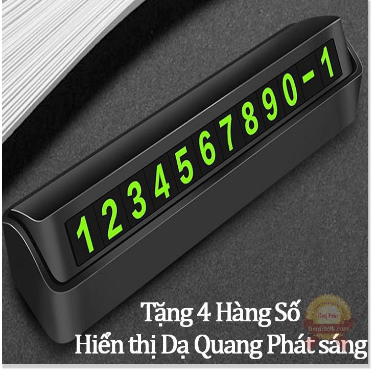 Bảng hiển thị số điện thoại gắn trên taplo kính xe hơi ô tô Dạ Quang phát sáng đêm để lại thông tin liên lạc